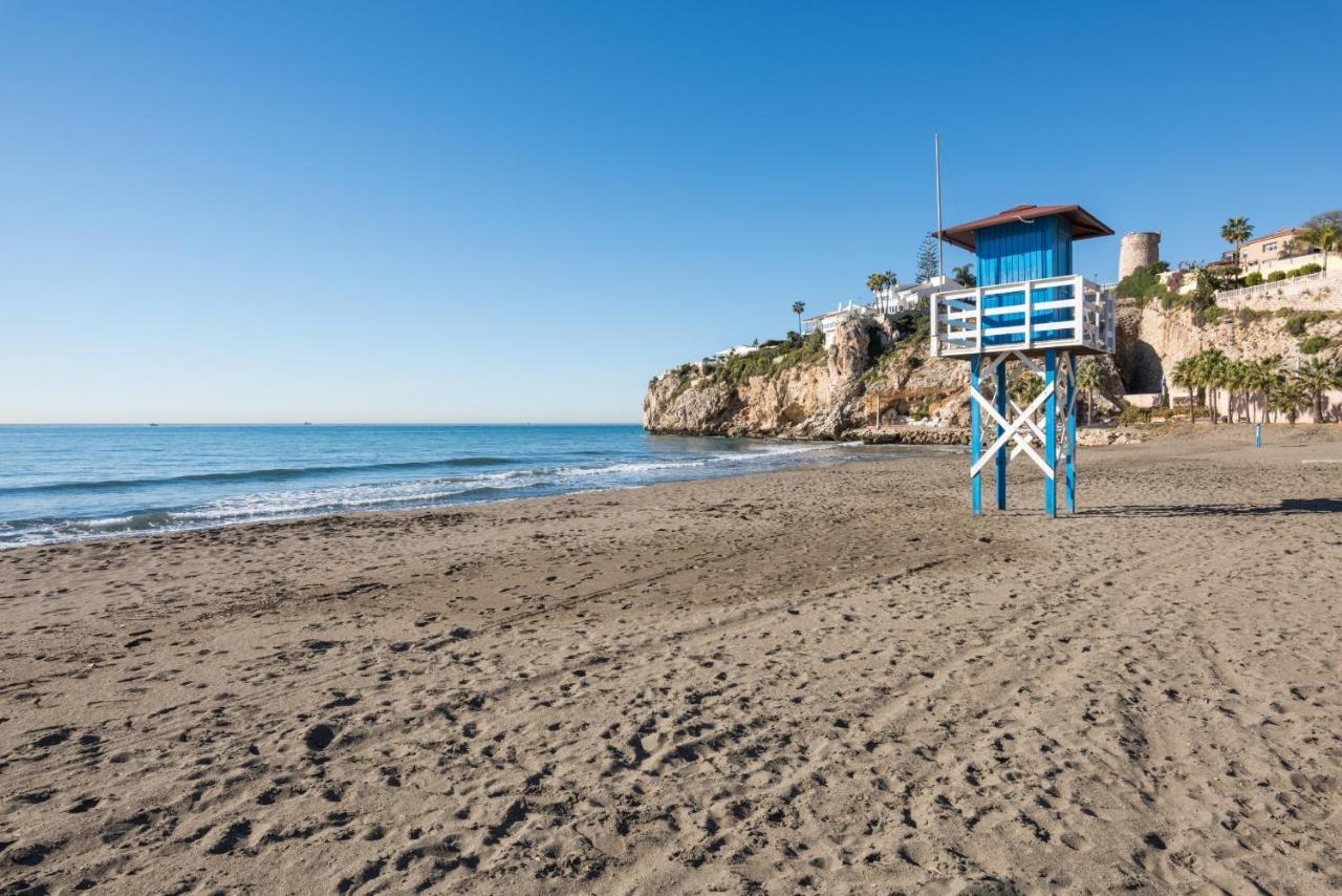 Wintowinrentals 1St Linea De Playa Vista Al Mar Y Piscina La Cala Del Moral Exteriör bild