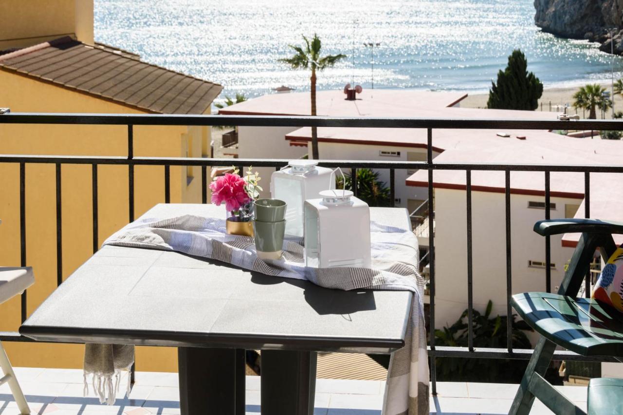 Wintowinrentals 1St Linea De Playa Vista Al Mar Y Piscina La Cala Del Moral Exteriör bild